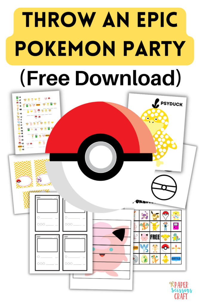 Throw an epic Pokémon party with printables (free download).