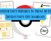 Pokémon party printables to throw an epic birthday party with free download.