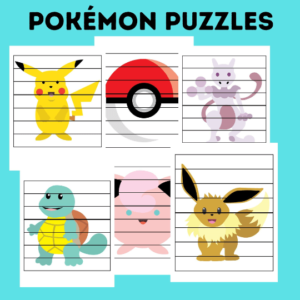 Printable Pokémon puzzles.