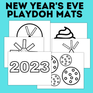 New Year's Eve Playdoh mats.