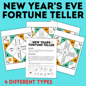 New Year's Eve fortune teller game.