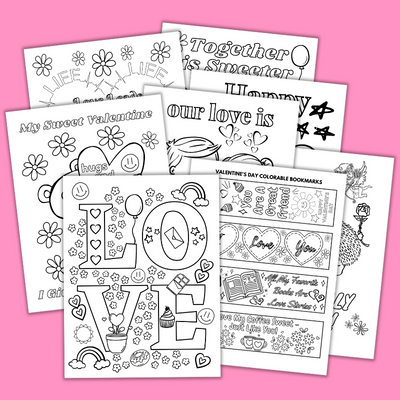 Valentine's Day coloring pages for kids.