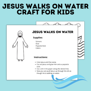 Jesus walks on water craft for kids.