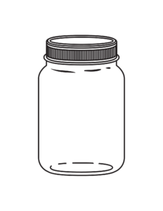 Empty mason jar printable template.