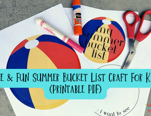 Free & Fun Summer Bucket List Craft For Kids (Printable PDF)