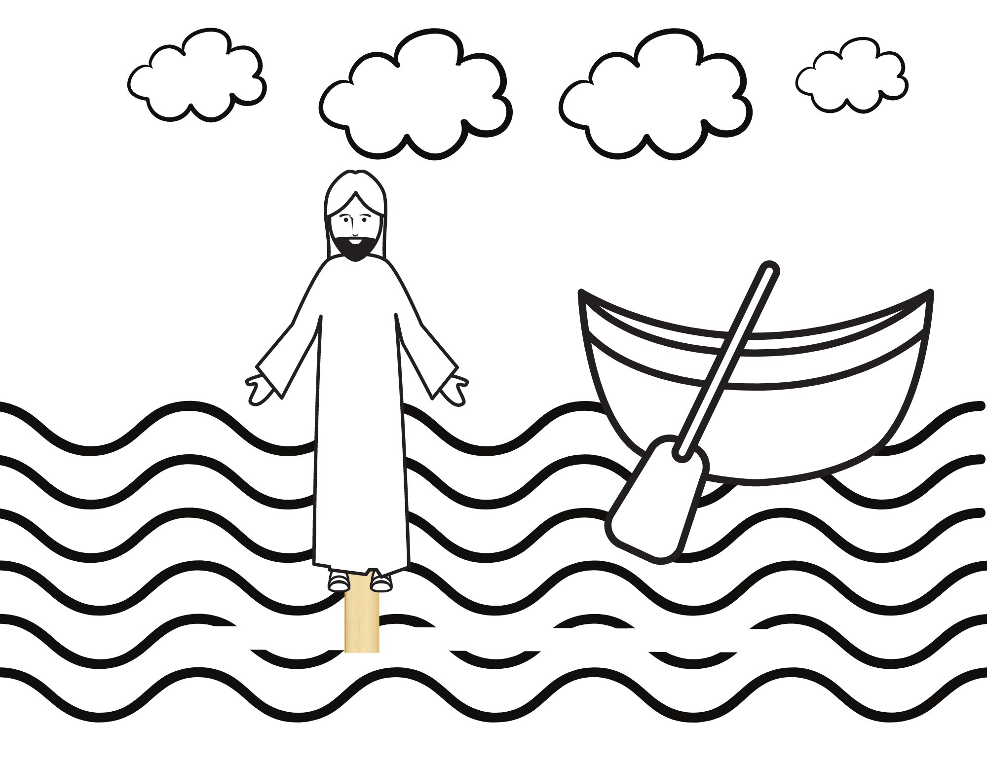 Jesus Walking on the Water-min