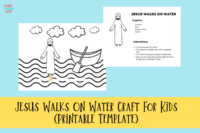 Jesus Walks On Water Craft For Kids (Printable Template)