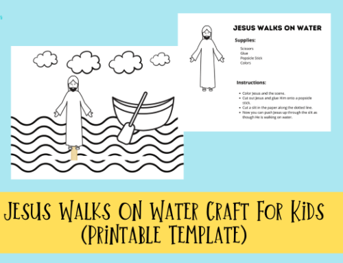 Jesus Walks On Water Craft For Kids (Printable Template)
