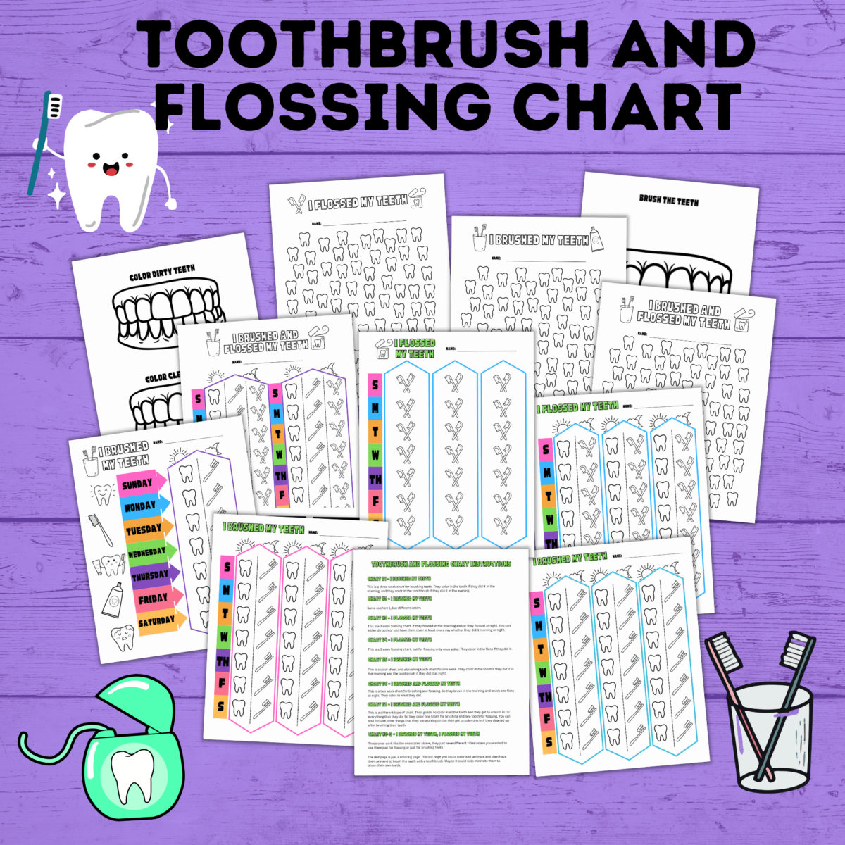 Child’s Teeth Brushing Reward Chart (Free Printable PDF)
