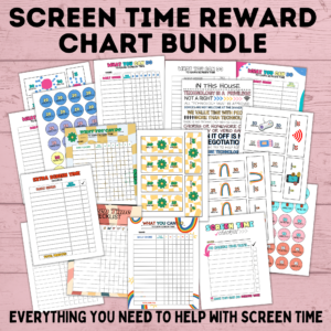 Screen time reward chart bundle.