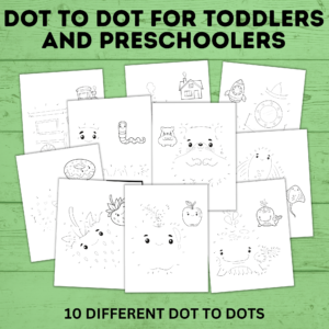 Dot to dot for toddlers and preschoolers.