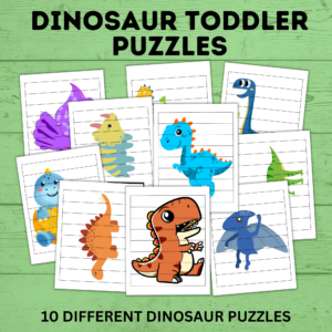 Dinosaur toddler puzzles printable.