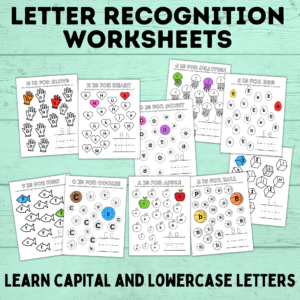 Printables to learn capital and lowercase letters.