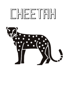 Cheetah dot painting example.