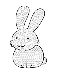 Bunny dot painting example.