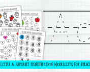 Free letter & alphabet identification worksheets for preschool.