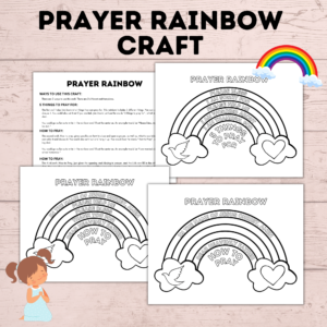 Prayer rainbow craft.