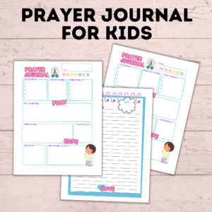 Prayer journal for kids.