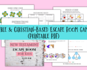 Bible and Christian-based escape room game (printable pdf).