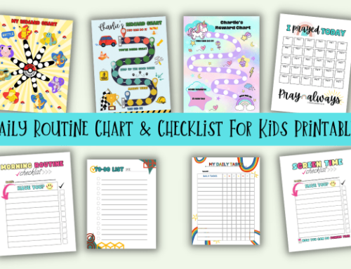 Daily Routine Chart & Checklist For Kids Printables