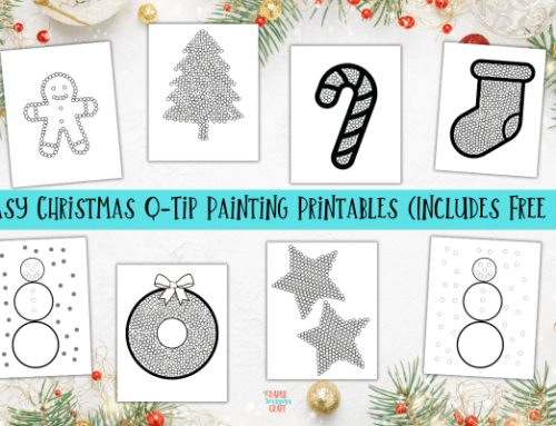 8 Easy Christmas Q-Tip Painting Printables (Includes Free PDF)