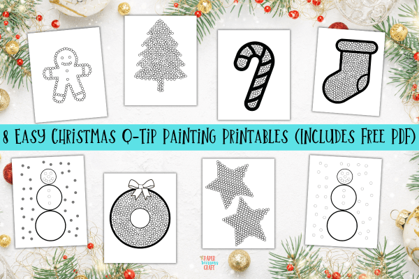 Christmas Q-tip painting printables.