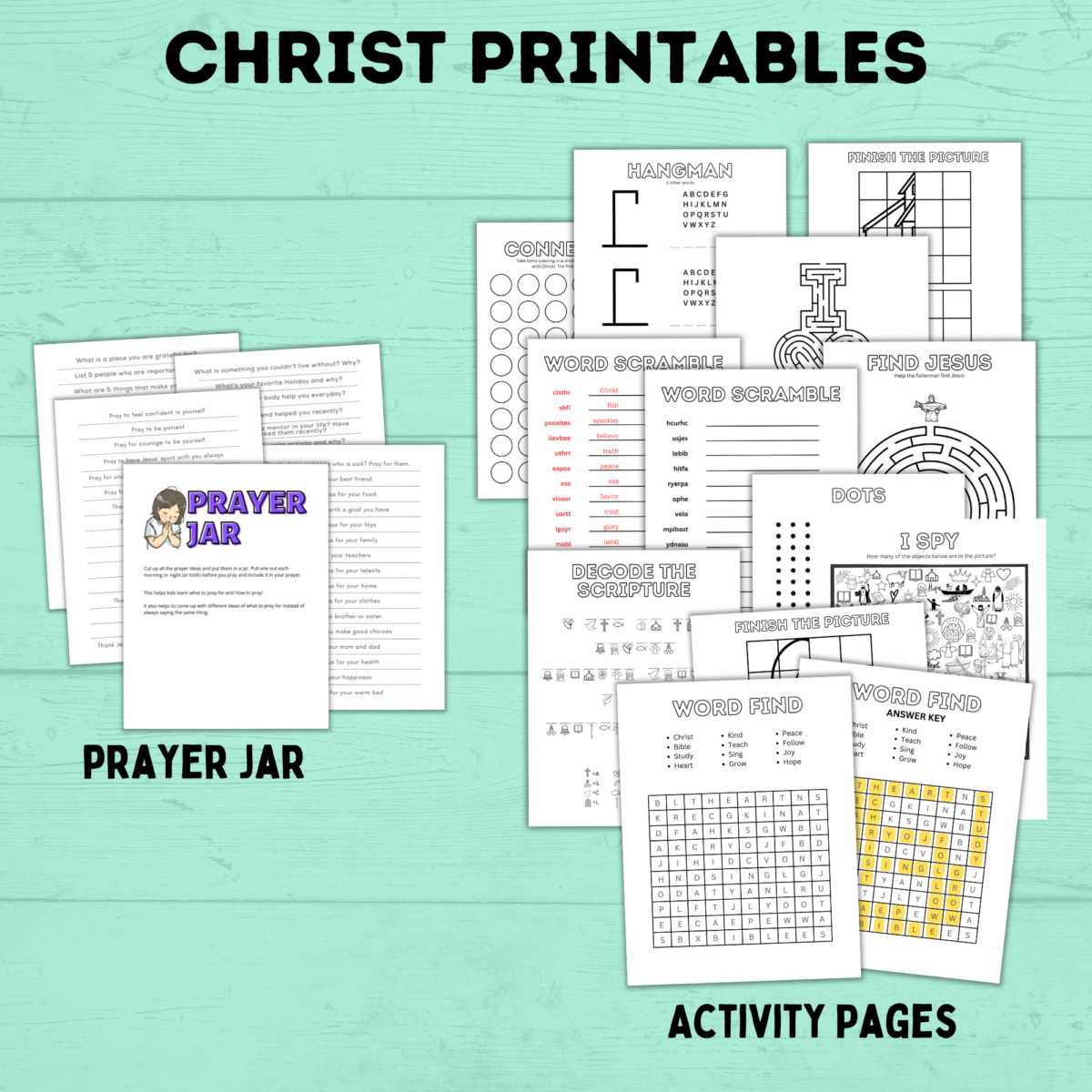 Christian Printables Pack Paper - 29 Min 1200x1200 