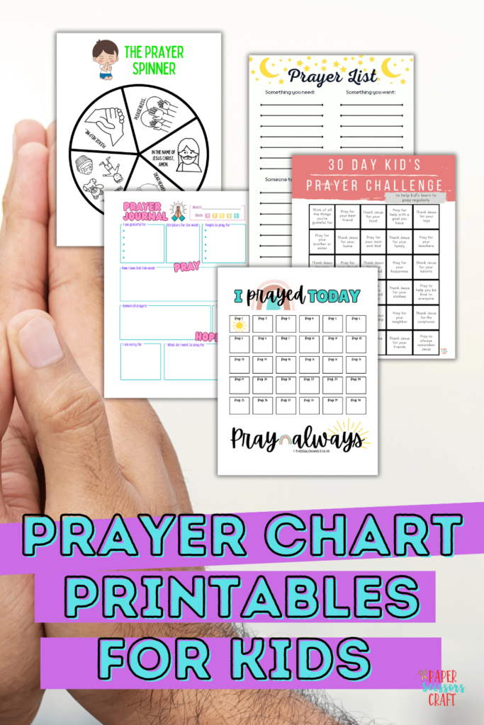 Prayer chart printables for kids.