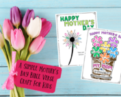A simple Mother's Day bible verse craft for kids.