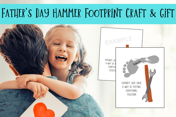 Father's Day hammer footprint craft.