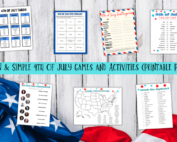 Fun and simple 4th of July games and activities (printable pdf).