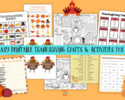 Printable Thanksgiving crafts and activities for kids.