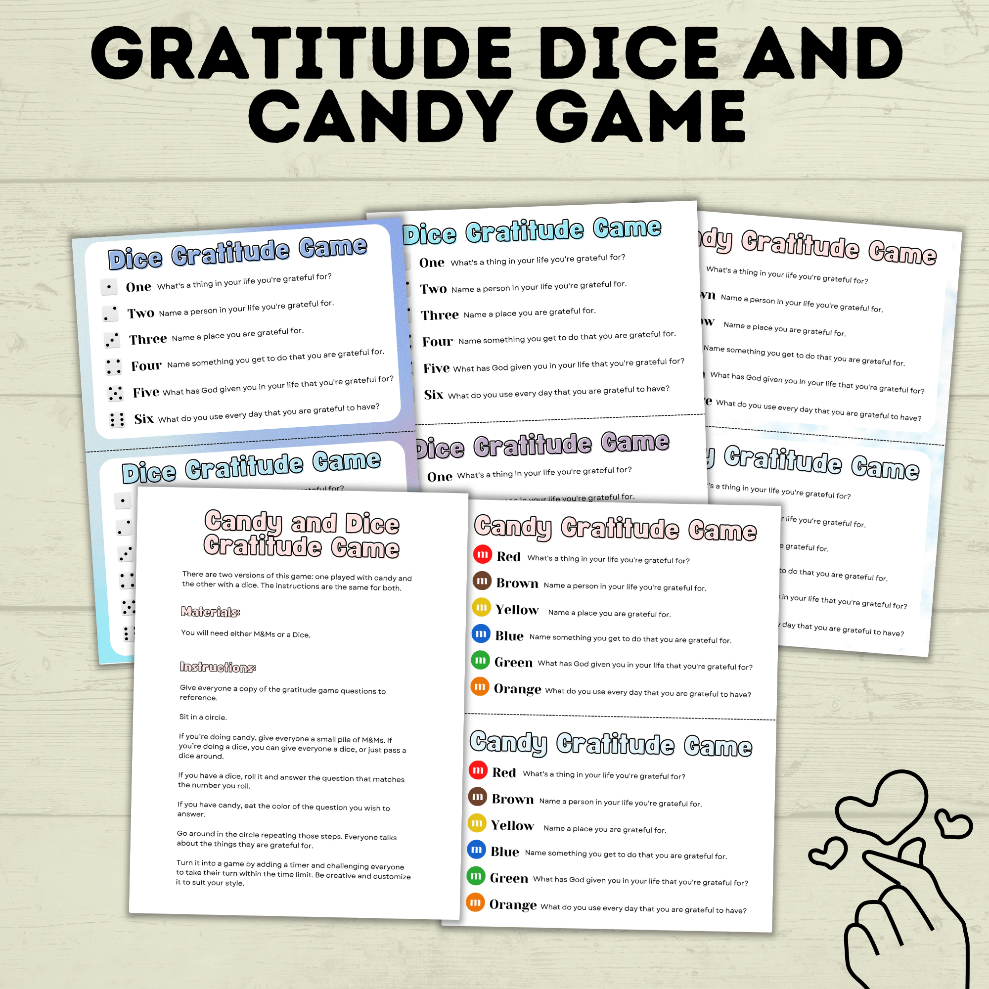 Free Printable Gratitude Dice Game Perfect For Thanksgiving