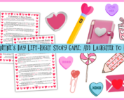 Valentine's Day Left Right Story game.
