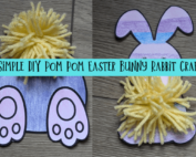 Simple DIY pom-pom Easter bunny rabbit craft.