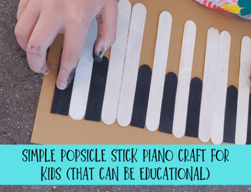 Simple Popsicle Stick Piano Craft for Kids (that can be Educational)