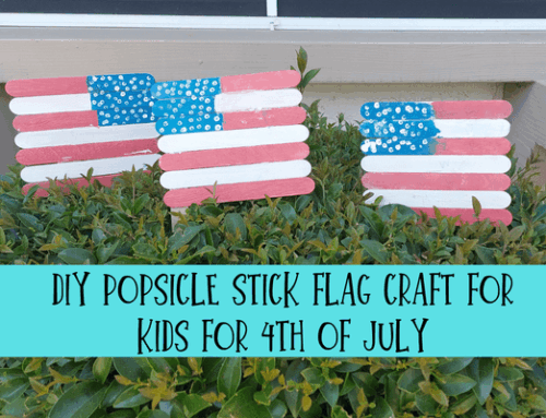 DIY Popsicle Stick Flag Craft for Kids for 4th of July