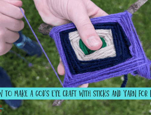How to Make a God’s Eye Craft with Sticks and Yarn for Kids