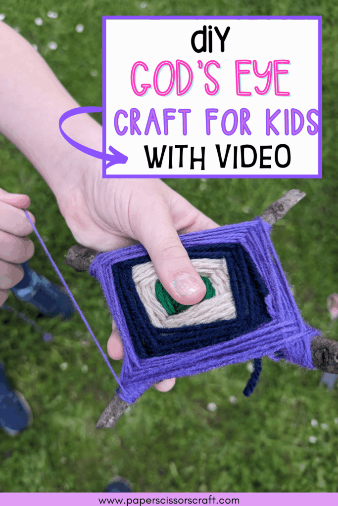 How to Make a God's Eye Craft with Sticks and Yarn for Kids - Paper ...
