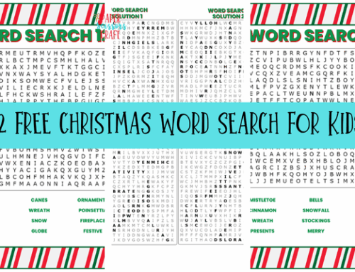 12 FREE Christmas Word Search for Kids with Solutions
