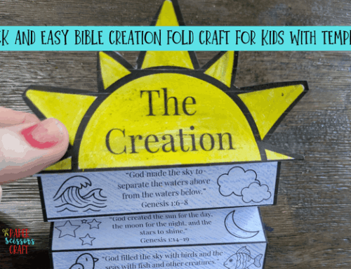 Quick and Easy Bible Creation Fold Craft for Kids with Template