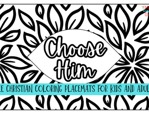 Free and Simple Christian Coloring Placemats for Kids and Adults