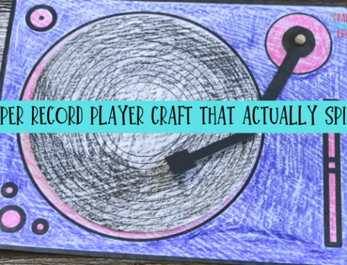 Printable Paper Record Player Craft that Actually Spins