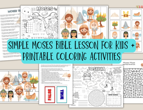 Simple Moses Bible Lesson for Kids + Printable Coloring Activity